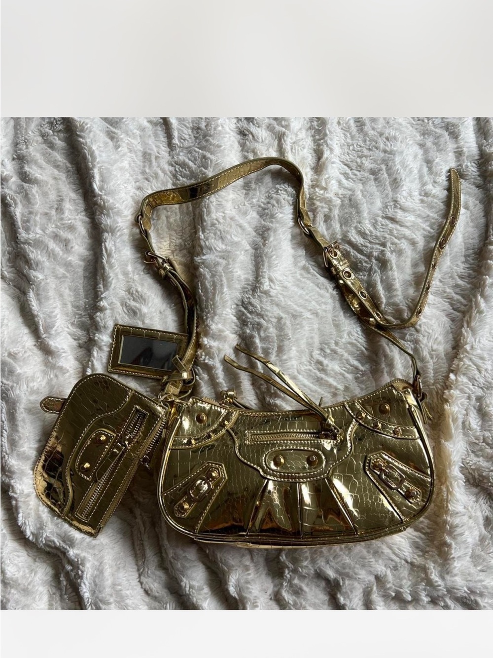 Public Desire Metallic Gold Shoulder Bag